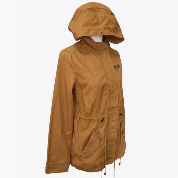 Outer Edge Hooded Mustard Women’s Jacket - Size: M - Picture 13 of 16